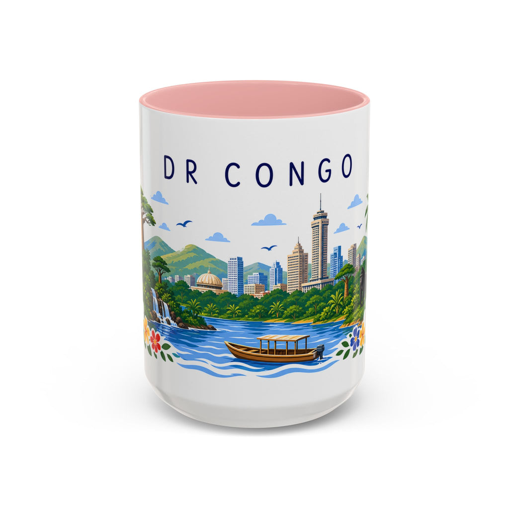 DR Congo Coffee Mug | Travel Souvenir Accent Mug | Place Gift Ceramic Cup 11oz 15oz