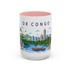 DR Congo Coffee Mug | Travel Souvenir Accent Mug | Place Gift Ceramic Cup 11oz 15oz