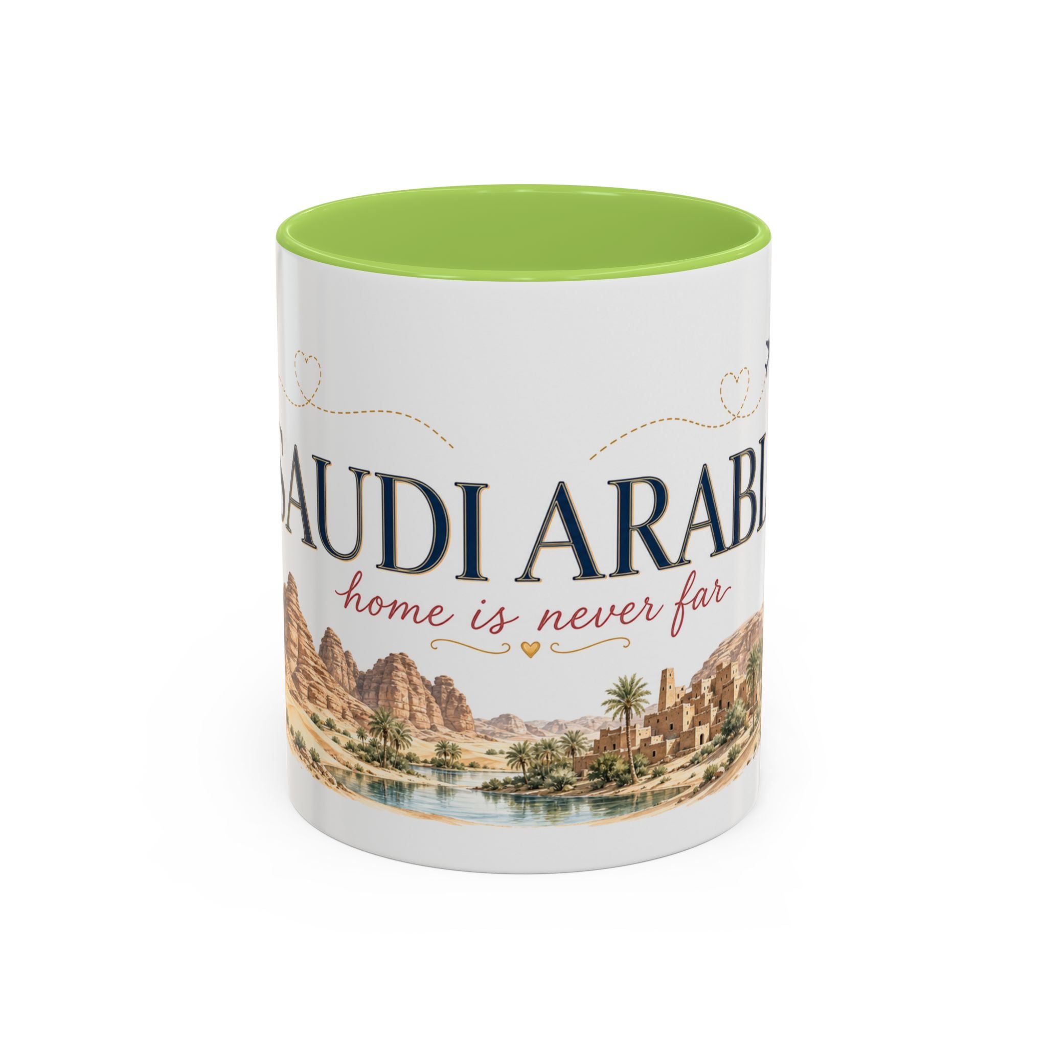 Saudi Arabia Home Country Mug | Moving Away Gift | Long Distance Friendship | 11 oz 15 oz Accent Mug