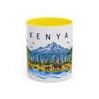 Kenya Coffee Mug | Travel Souvenir Accent Mug | Place Gift Ceramic Cup 11oz 15oz
