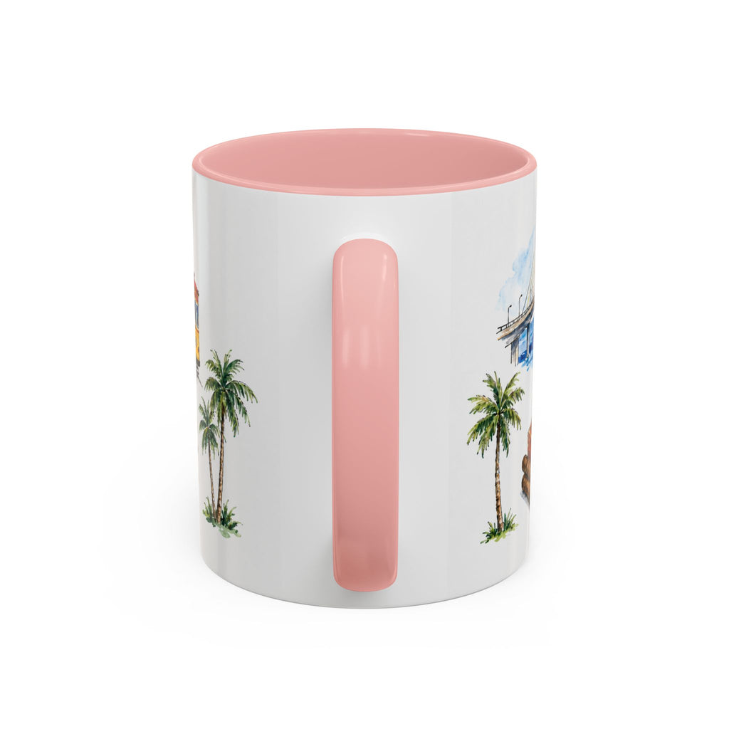 Tampa Illustrated Travel Mug | City Souvenir Accent Coffee Mug | 11oz 15oz Ceramic Cup