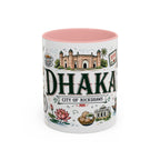 Dhaka Coffee Mug | Bangladesh Souvenir Travel Gift | Accent Color Ceramic 11oz 15oz