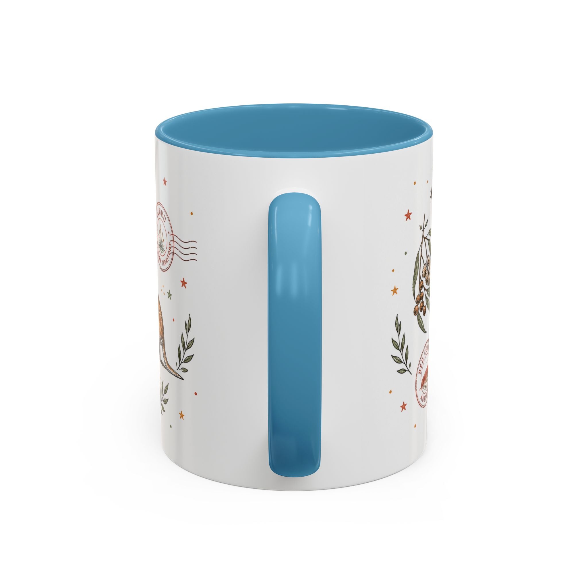 Uluru Coffee Mug | Travel Destination Souvenir Gift | Accent Color Ceramic 11oz 15oz