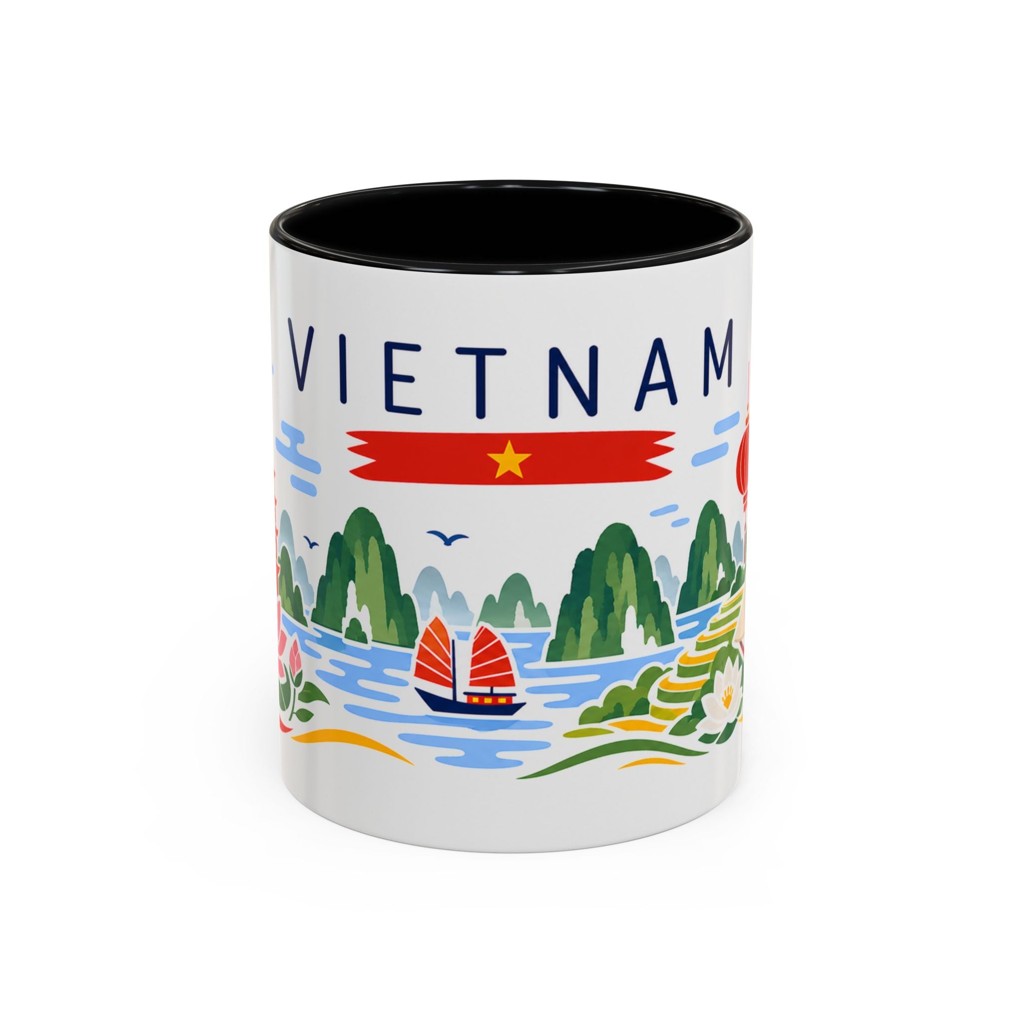 Vietnam Coffee Mug | Travel Souvenir Accent Mug | Country Gift Ceramic Cup 11oz 15oz