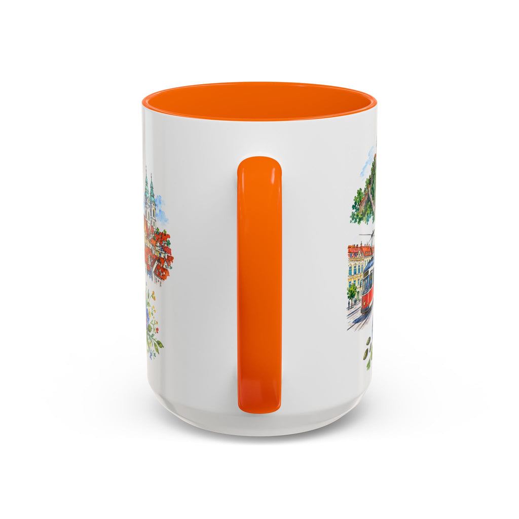 Graz Illustrated Travel Mug | City Souvenir Accent Coffee Mug | 11oz 15oz Ceramic Cup