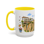 Ronda Illustrated Travel Mug | Spain Souvenir Accent Coffee Mug | 11oz 15oz Ceramic Cup