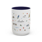 Austin Christmas Mug | Watercolor Travel Souvenir | Holiday Gift | Accent Ceramic Coffee Cup 11oz 15oz