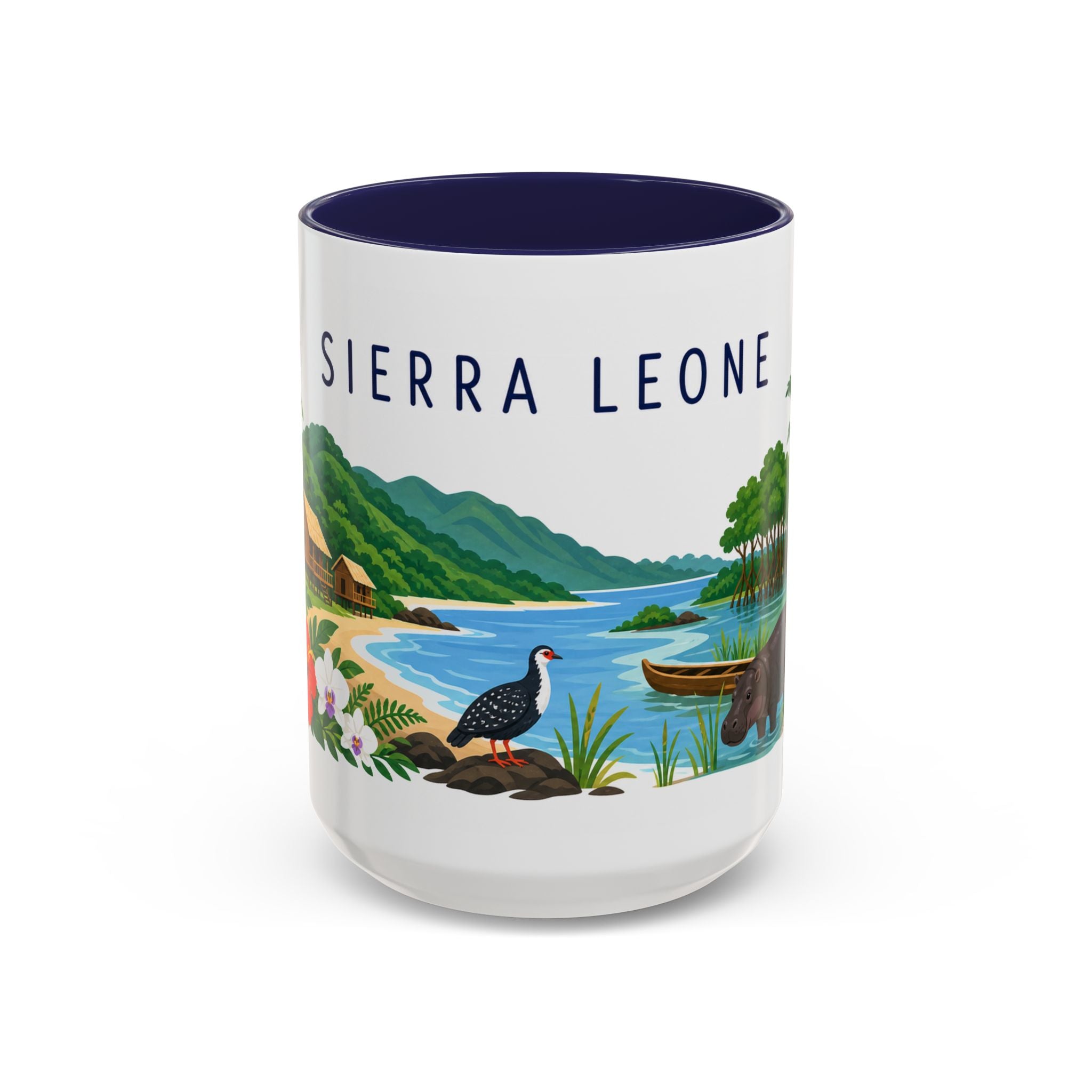 Sierra Leone Coffee Mug | Travel Souvenir Accent Mug | Country Gift Ceramic Cup 11oz 15oz