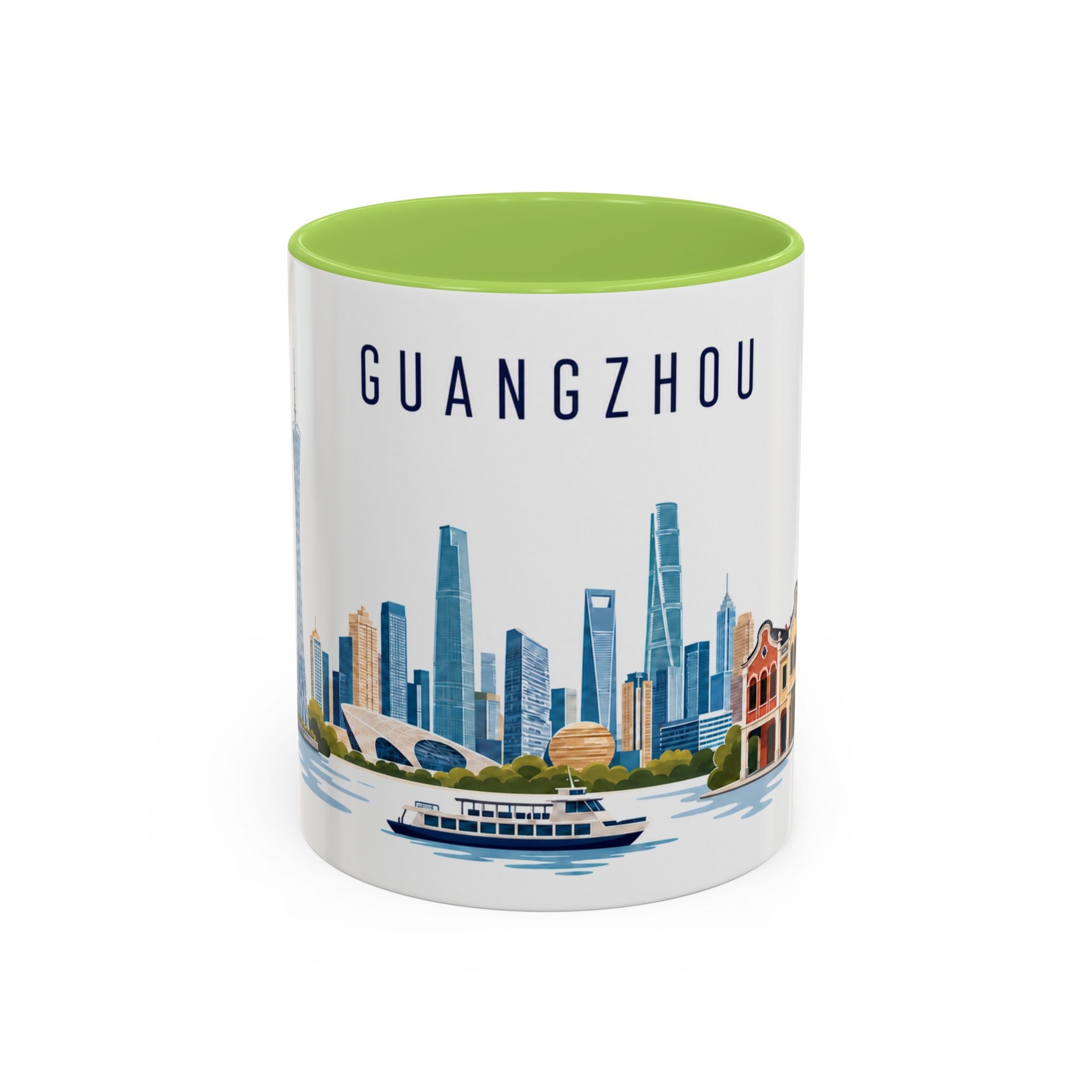 Guangzhou Coffee Mug | China Travel Souvenir | Porcelain Decal City Gift | 11oz 15oz Accent Mug
