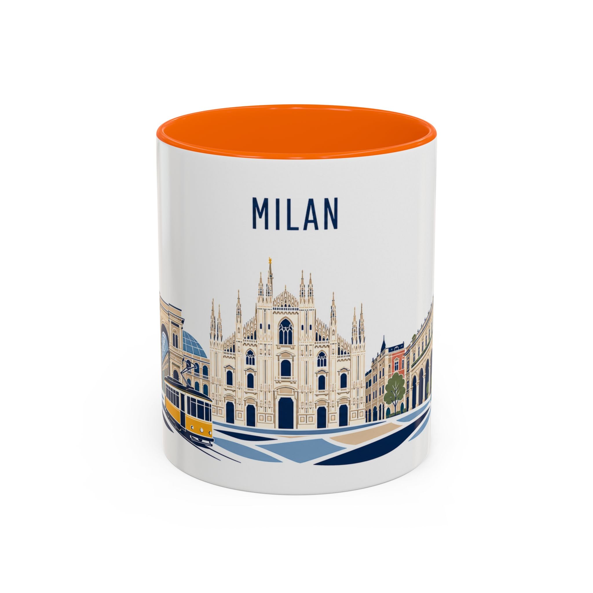 Milan Coffee Mug | Italy Travel Souvenir | Porcelain Decal City Gift | 11oz 15oz Accent Mug