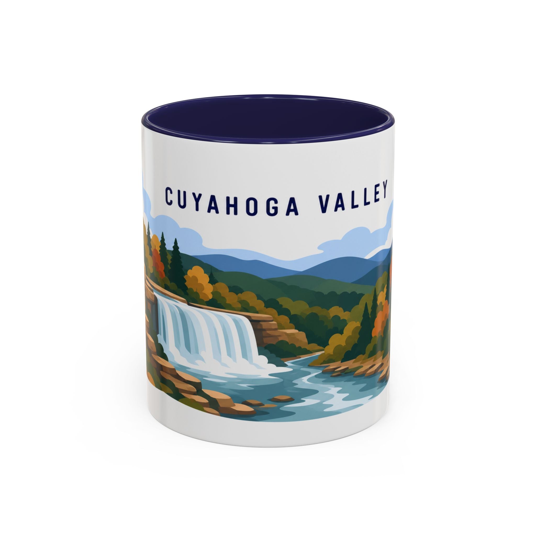 Cuyahoga Valley National Park Coffee Mug | Solid Color Block Park Souvenir | 11oz 15oz Accent Mug