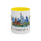 Frankfurt Illustrated Travel Mug | City Souvenir Accent Coffee Mug | 11oz 15oz Ceramic Cup