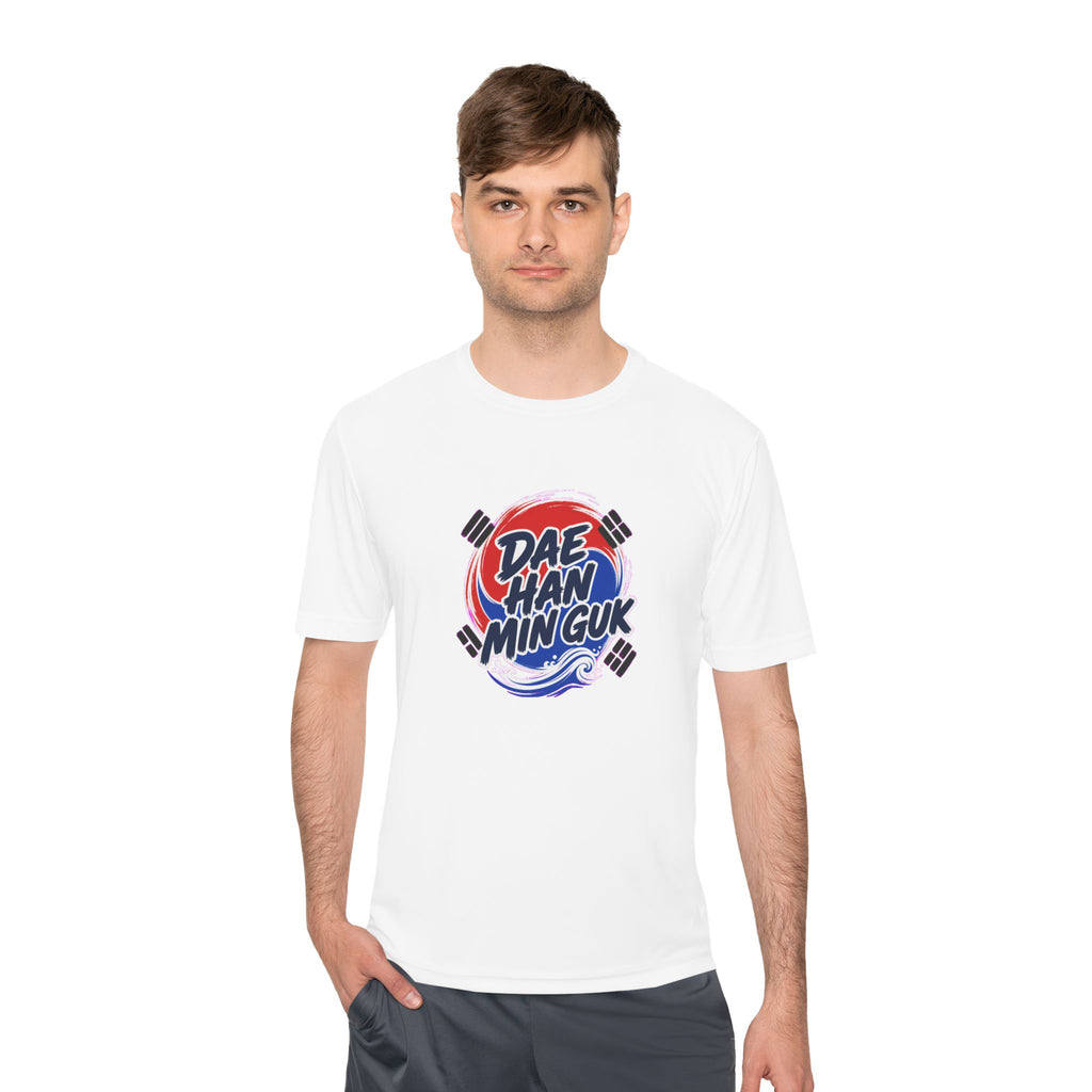 South Korea Dae Han Min Guk Soccer Fan T-Shirt, Moisture Wicking Sport Tee