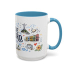 Rio de Janeiro Coffee Mug | Brazil Souvenir Travel Gift | Accent Color Ceramic 11oz 15oz