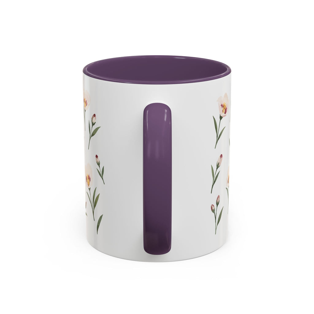 Utah Sego Lily Mug, State Flower Floral Coffee Cup, 11oz Botanical Gift