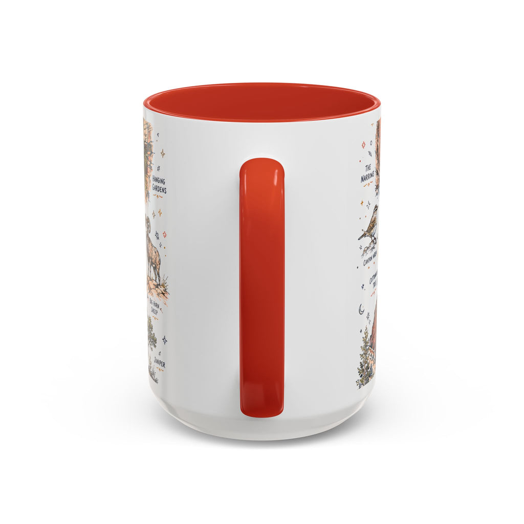 Zion National Park Coffee Mug | Hiking Camping Nature Gift | Accent Color Ceramic 11oz 15oz
