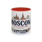 Moscow Coffee Mug | Russia Souvenir Travel Gift | Accent Color Ceramic 11oz 15oz