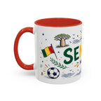 Senegal Soccer Coffee Mug | World Cup Fan Gift | Accent Color Ceramic 11oz 15oz Match Day Cup