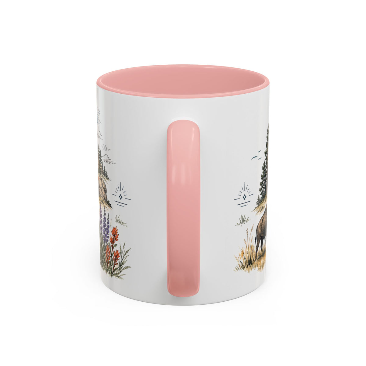 Devils Tower Mug, Wyoming Travel Souvenir, Bucket List Gift, Accent Ceramic Coffee Mug 11oz 15oz