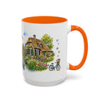 Giethoorn Illustrated Travel Mug | Netherlands Souvenir Accent Coffee Mug | 11oz 15oz Ceramic Cup