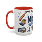 Mr Fix It Coffee Mug | Father's Day Gift for Dad | Accent Color Ceramic 11oz 15oz