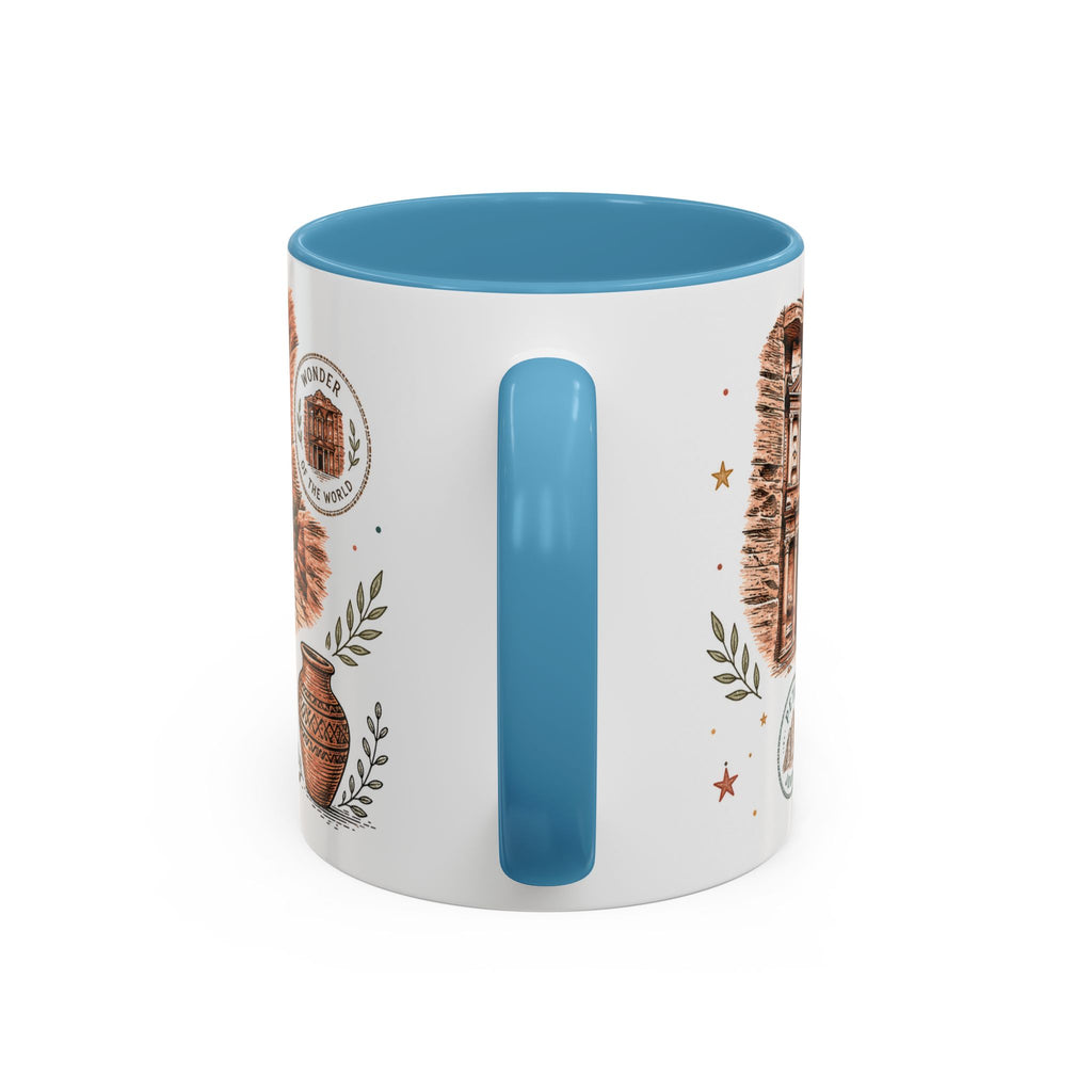 Petra Coffee Mug | Travel Destination Souvenir Gift | Accent Color Ceramic 11oz 15oz