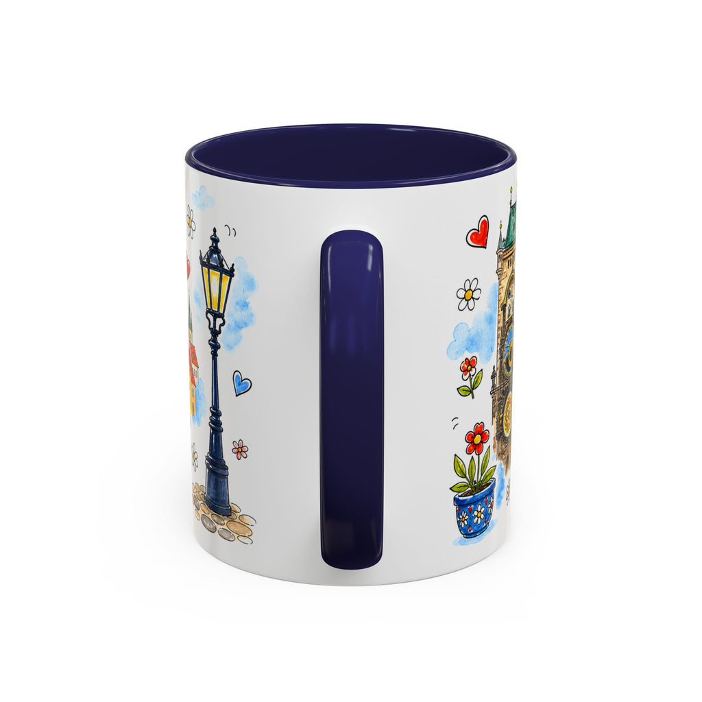 Prague Travel Mug | European City Souvenir Accent Coffee Mug | 11oz 15oz Ceramic Cup