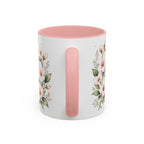 Delaware State Map Mug | Botanical Beach Accent Coffee Cup (11oz/15oz)