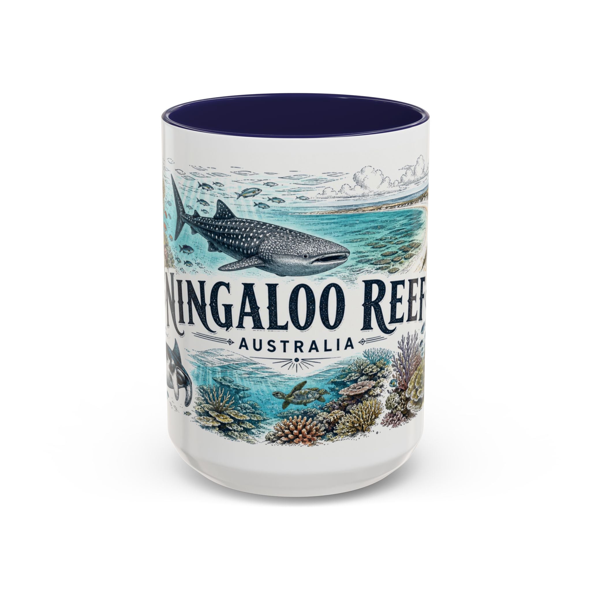 Ningaloo Reef Mug, Australia Travel Souvenir, Bucket List Gift, Accent Ceramic Coffee Mug 11oz 15oz