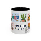 Mexico City Coffee Mug | Postage Stamp Collage Mug | Travel Souvenir Accent Cup 11oz 15oz