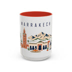 Marrakech Coffee Mug | Morocco Travel Souvenir | Porcelain Decal City Gift | 11oz 15oz Accent Mug