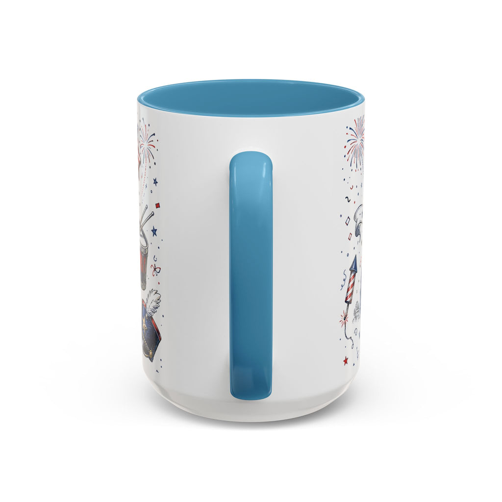 Stars and Stripes Forever Coffee Mug | Patriotic 4th of July Gift | Accent Color Ceramic 11oz 15oz