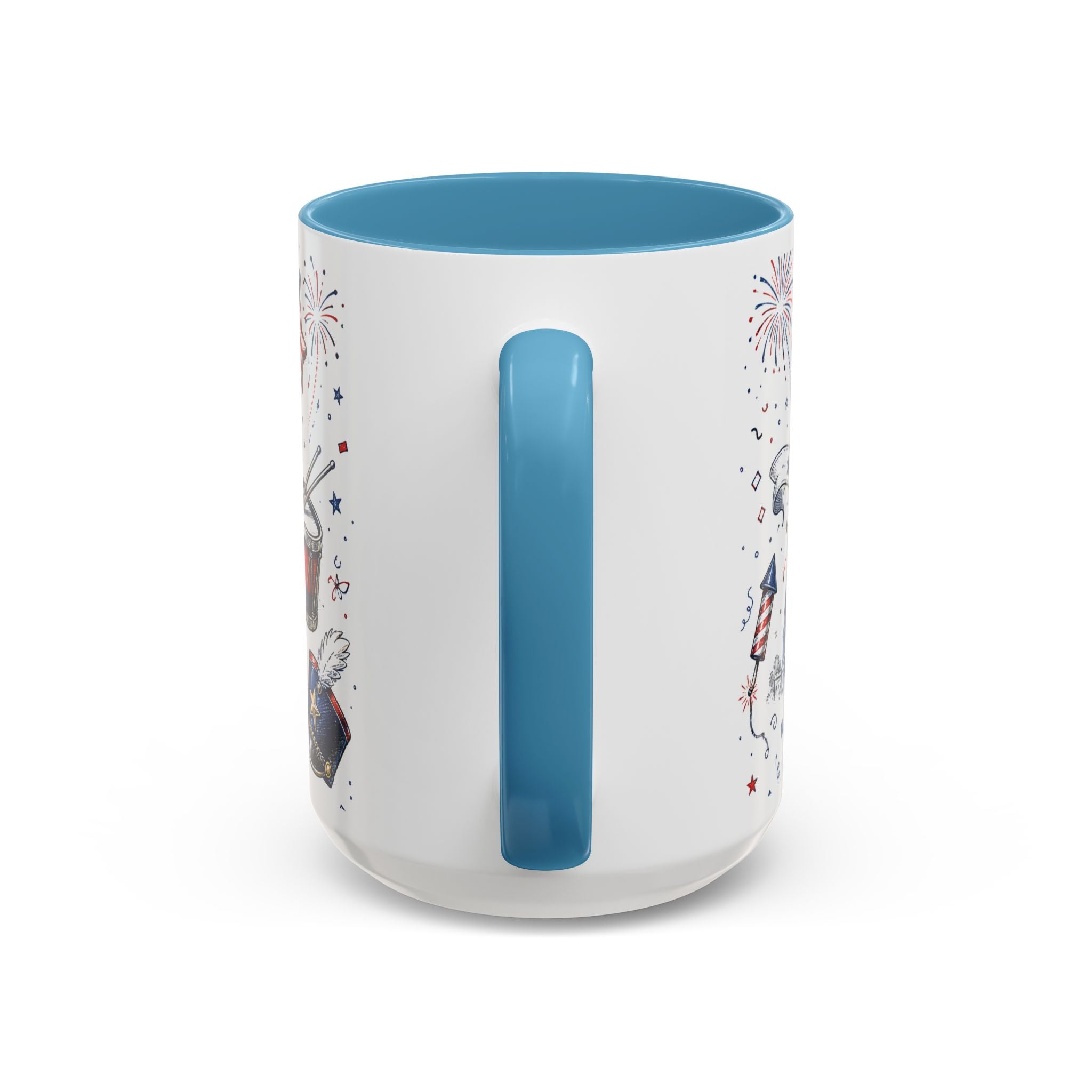 Stars and Stripes Forever Coffee Mug | Patriotic 4th of July Gift | Accent Color Ceramic 11oz 15oz