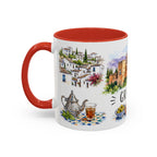 Granada Illustrated Travel Mug | City Souvenir Accent Coffee Mug | 11oz 15oz Ceramic Cup