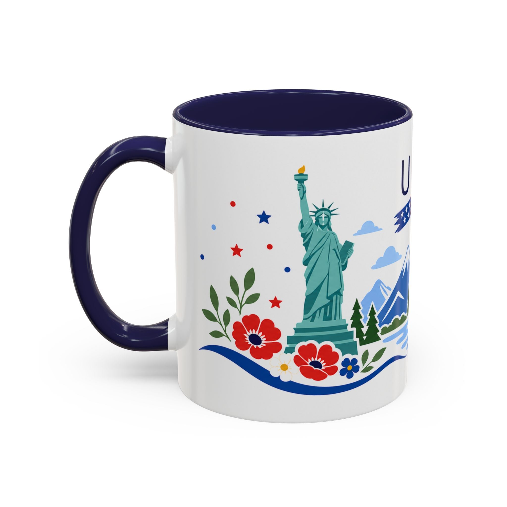 United States Coffee Mug | Travel Souvenir Accent Mug | Country Gift Ceramic Cup 11oz 15oz