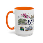 Bangalore Coffee Mug | India Souvenir Travel Gift | Accent Color Ceramic 11oz 15oz
