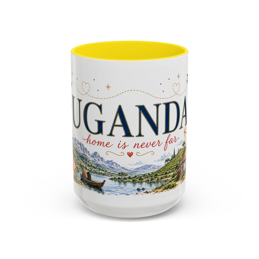 Uganda Home Country Mug | Moving Away Gift | Long Distance Friendship | 11 oz 15 oz Accent Mug