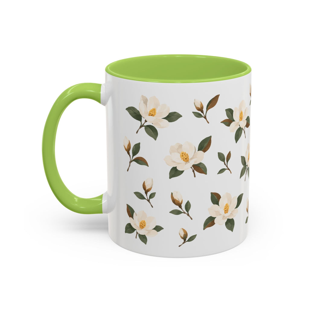 Mississippi Magnolia Mug, State Flower Floral Coffee Cup, 11oz Botanical Gift