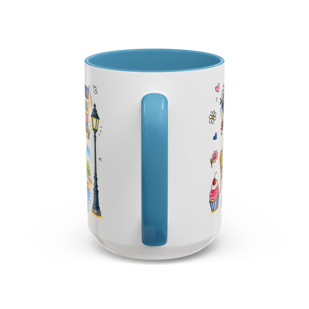 Paris Travel Mug | European City Souvenir Accent Coffee Mug | 11oz 15oz Ceramic Cup