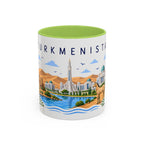 Turkmenistan Coffee Mug | Travel Souvenir Accent Mug | Place Gift Ceramic Cup 11oz 15oz