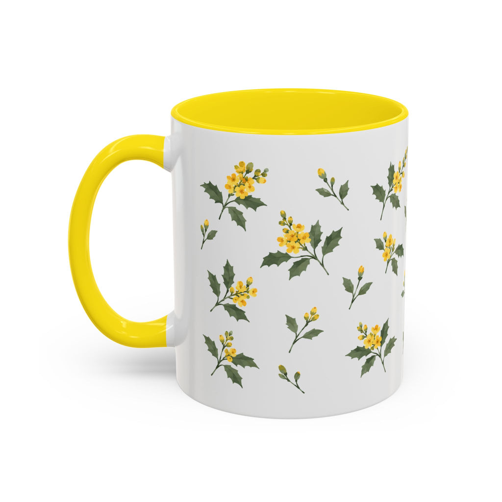 Oregon Oregon Grape Mug, State Flower Floral Coffee Cup, 11oz Botanical Gift