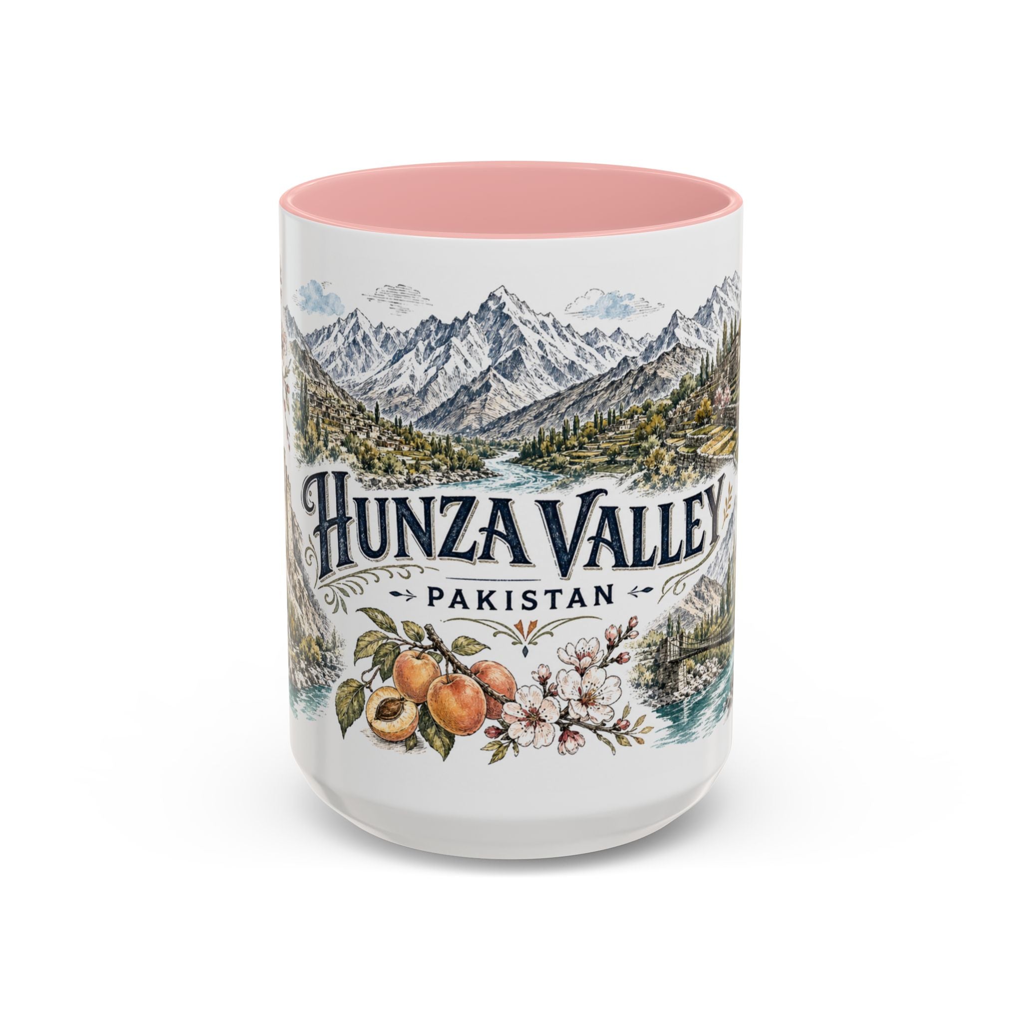 Hunza Valley Mug, Pakistan Travel Souvenir, Bucket List Gift, Accent Ceramic Coffee Mug 11oz 15oz
