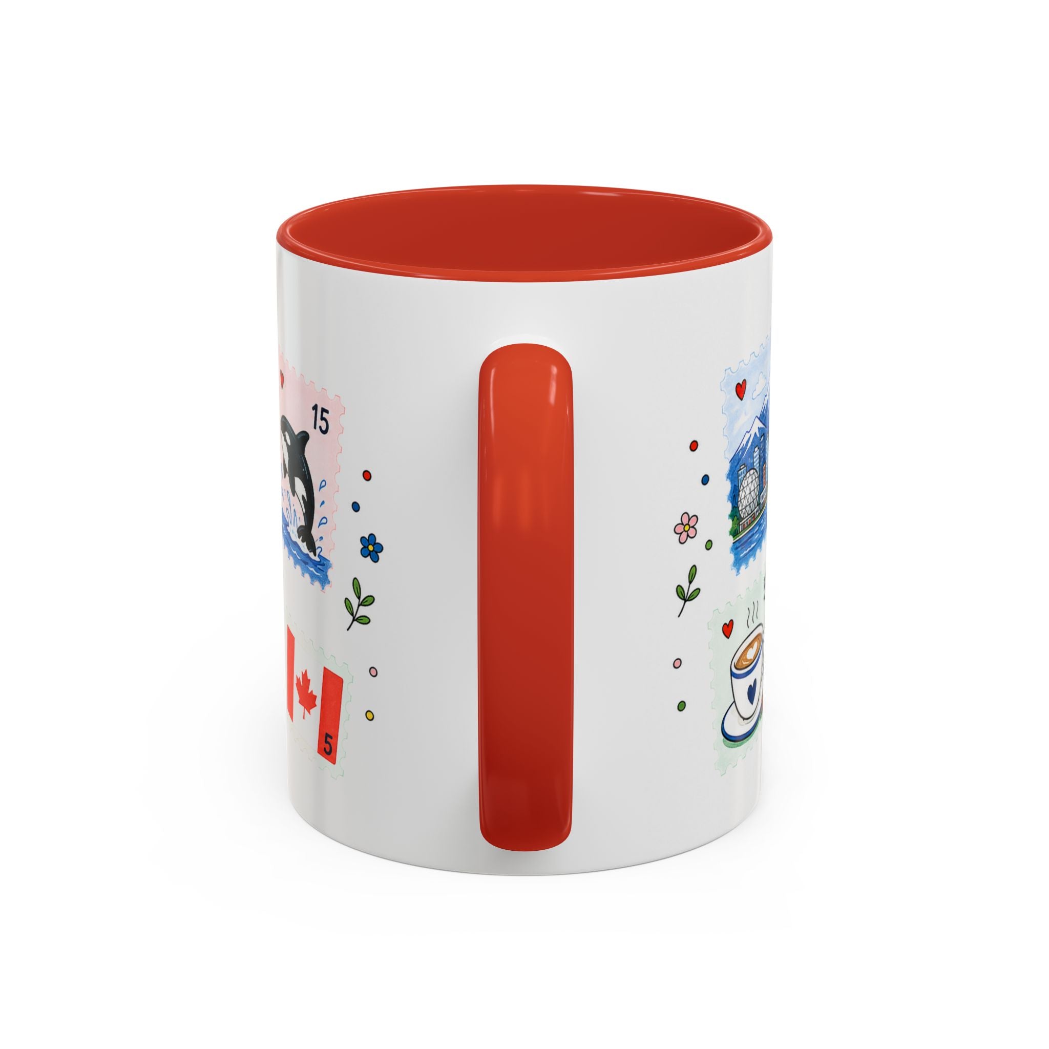 Vancouver Coffee Mug | Postage Stamp Collage Mug | Travel Souvenir Accent Cup 11oz 15oz