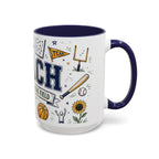 Coach Best Dad On The Field Coffee Mug | Father's Day Gift for Dad | Accent Color Ceramic 11oz 15oz