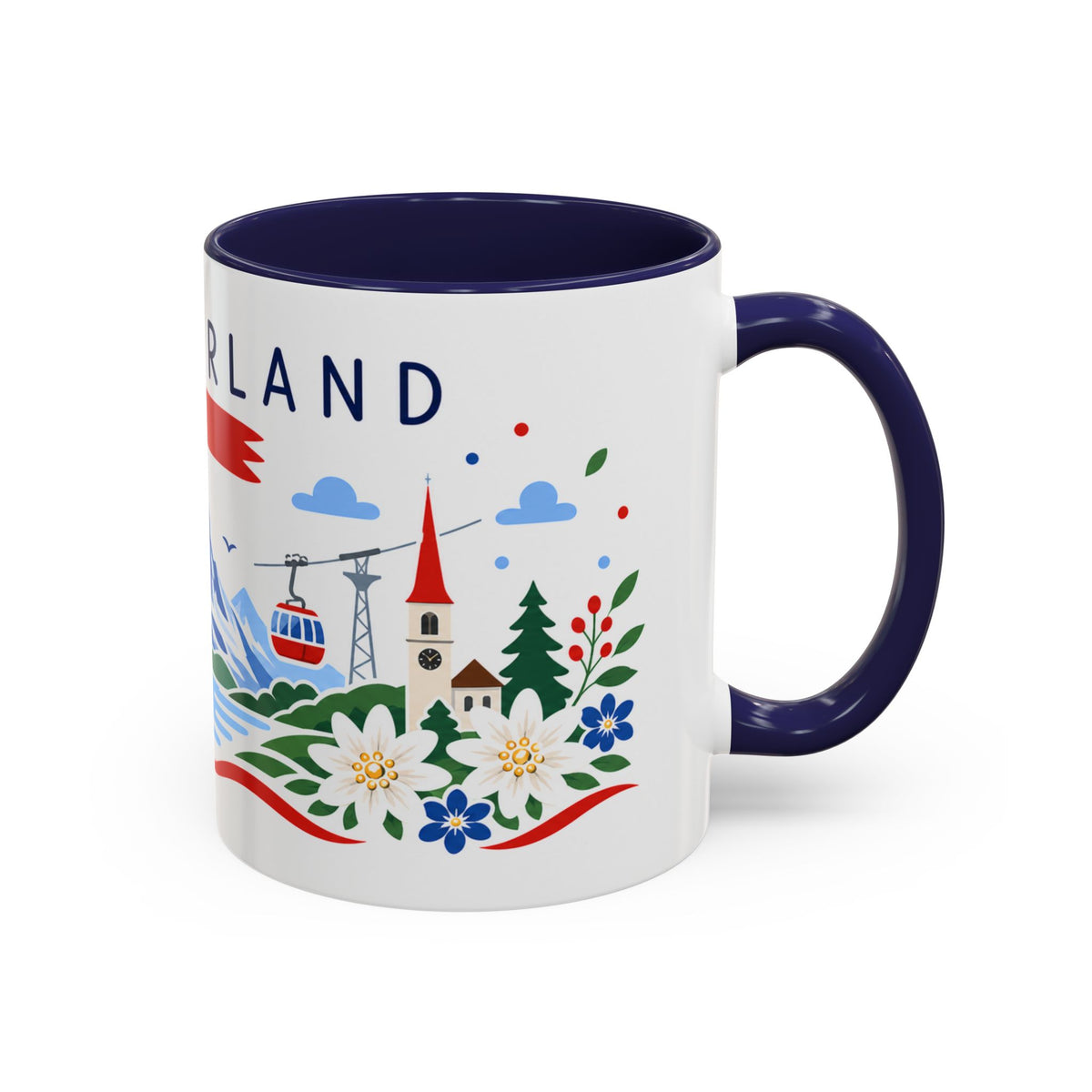 Switzerland Coffee Mug | Travel Souvenir Accent Mug | Country Gift Ceramic Cup 11oz 15oz