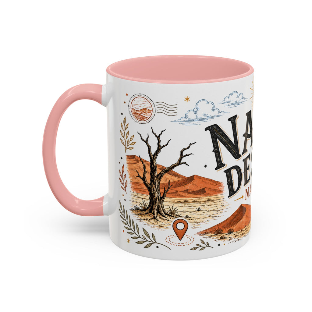 Namib Desert Coffee Mug | Travel Destination Souvenir Gift | Accent Color Ceramic 11oz 15oz