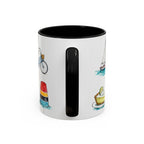 Key West Illustrated Travel Mug | City Souvenir Accent Coffee Mug | 11oz 15oz Ceramic Cup