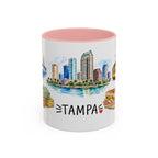 Tampa Illustrated Travel Mug | City Souvenir Accent Coffee Mug | 11oz 15oz Ceramic Cup