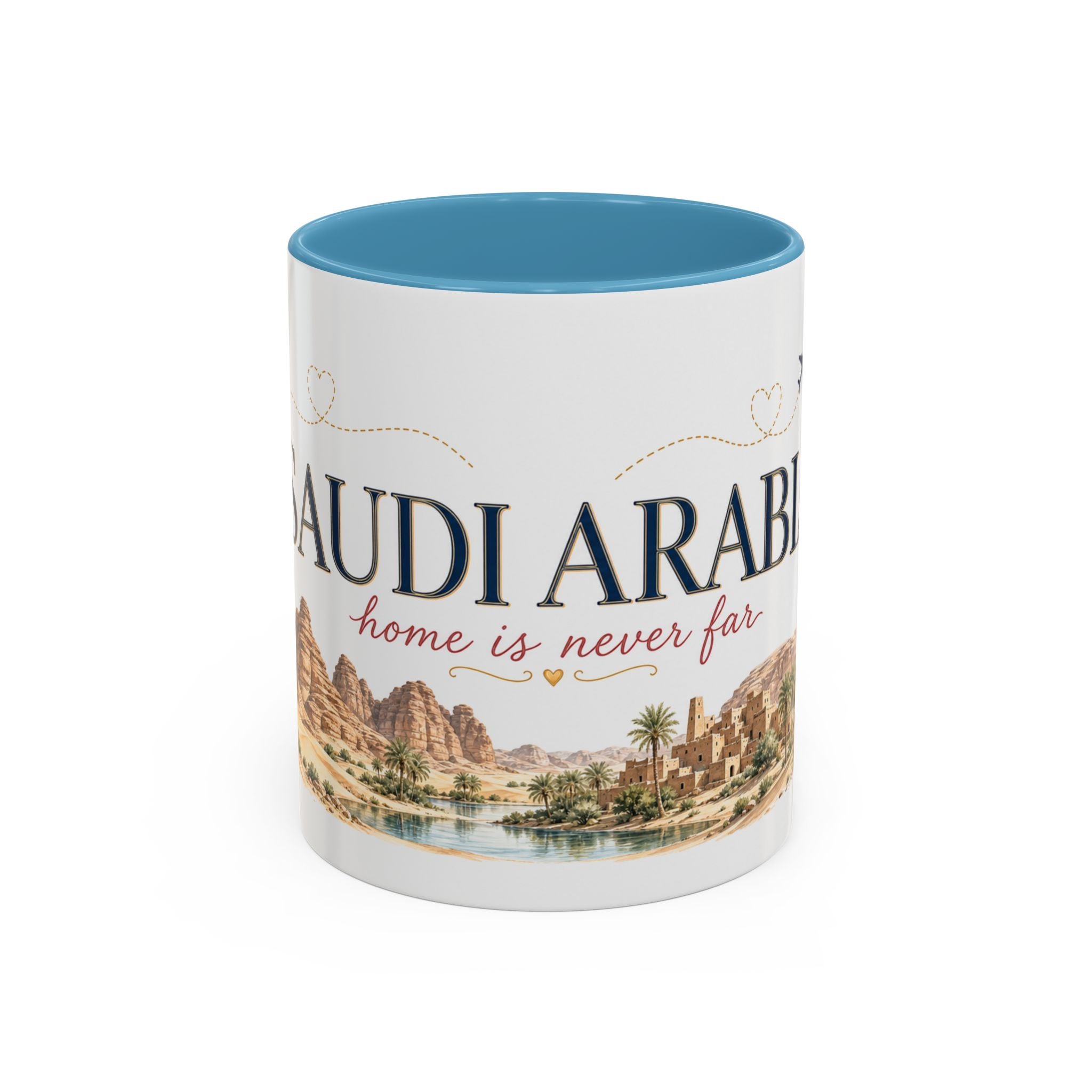 Saudi Arabia Home Country Mug | Moving Away Gift | Long Distance Friendship | 11 oz 15 oz Accent Mug