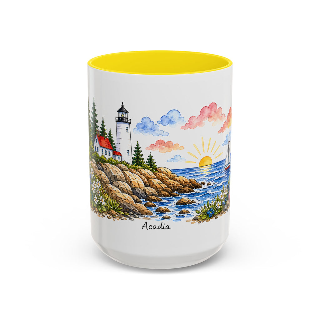 Acadia National Park Mug | US Travel Souvenir Accent Coffee Mug | 11oz 15oz Ceramic Cup